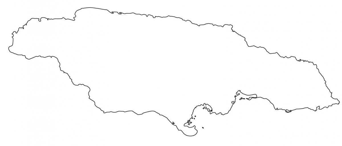 blank map of jamaica dengan perbatasan