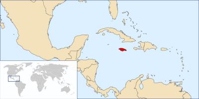 Jamaica map di dunia