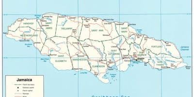 Peta dari sungai-sungai di jamaika
